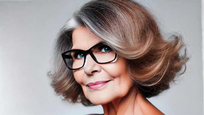 Halblang Frisuren ab 60 mit Brille - so stylish können sie sein