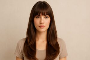 Frisuren lange Haare mit Pony