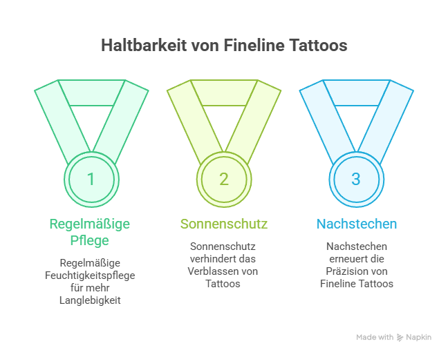 Haltbarkeit und Pflege von Fineline Tattoos_Grafik
