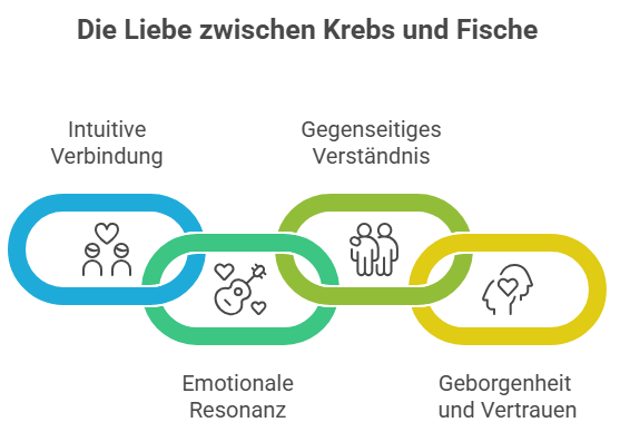 Die Liebe zwischen Krebs und Fische – zwei Wasserzeichen, ein Herzschlag - Grafik
