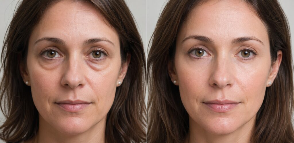 Minderung von Tränensäcken durch spezielle Behandlungen