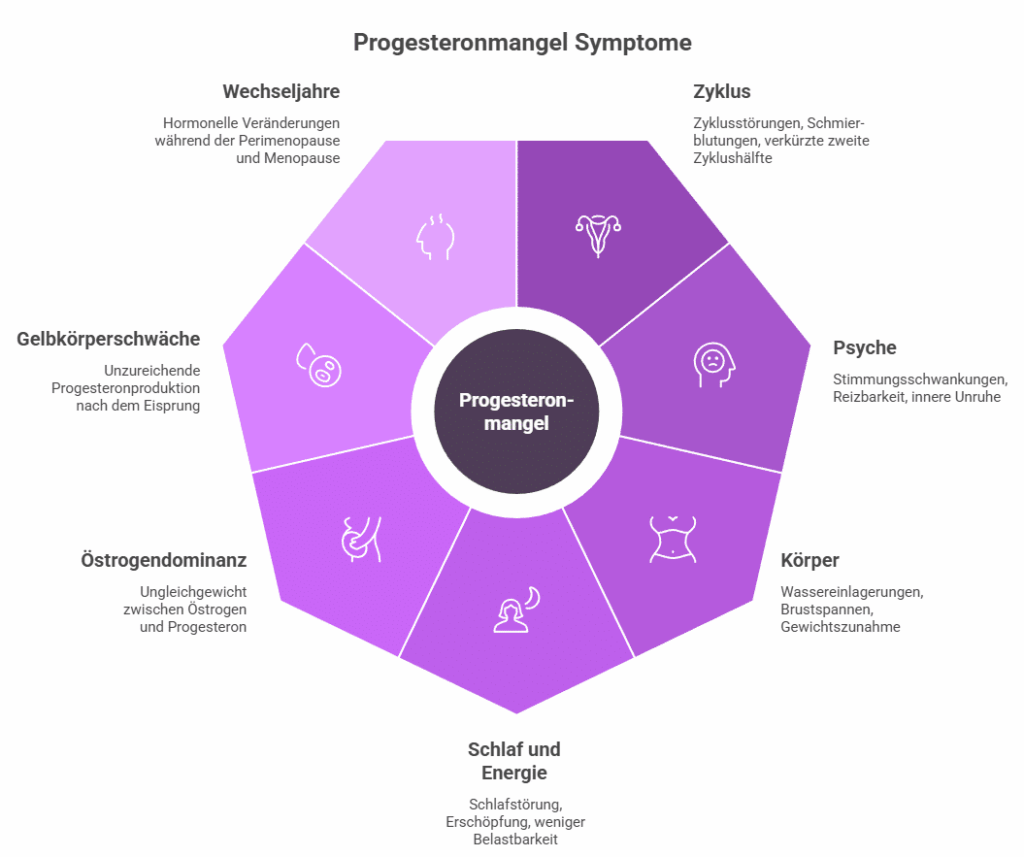 Progesteronmangel Symptome_ Welche Anzeichen sind typisch_Grafik