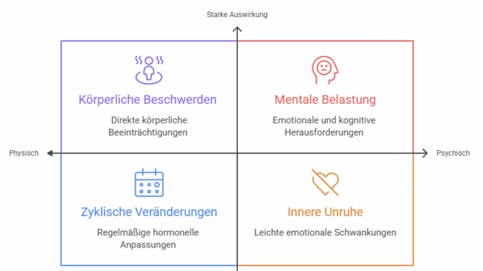 Typische Symptome der Perimenopause - Grafik